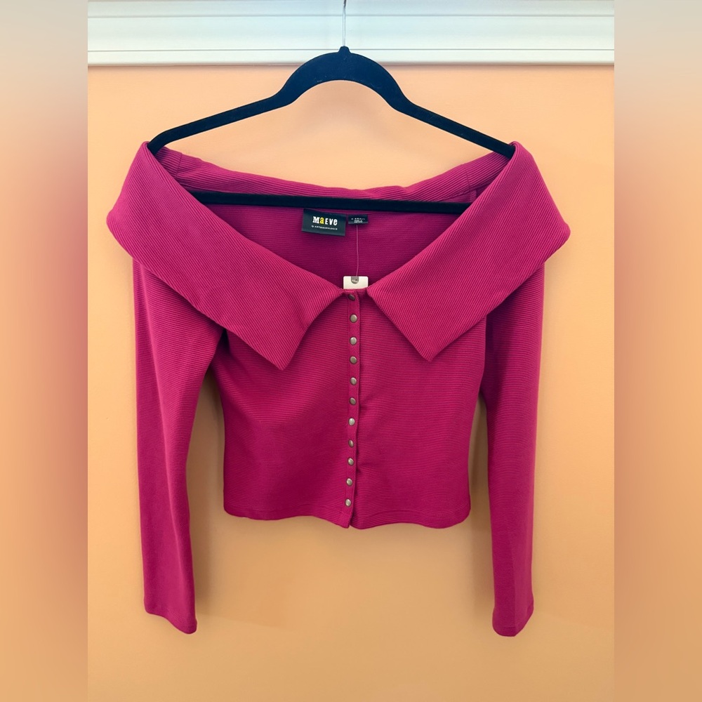 Anthro NWT Maeve Pink Top